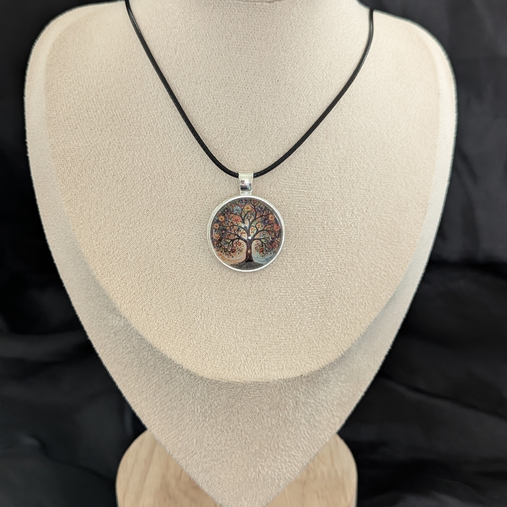 Multicolor Tree Pendant Necklace